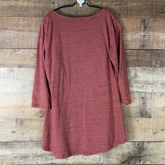 Miraclebody by Miraclesuit Cropped Sleeve Top Heathered Pink Size Medium - Picture 4 of 8